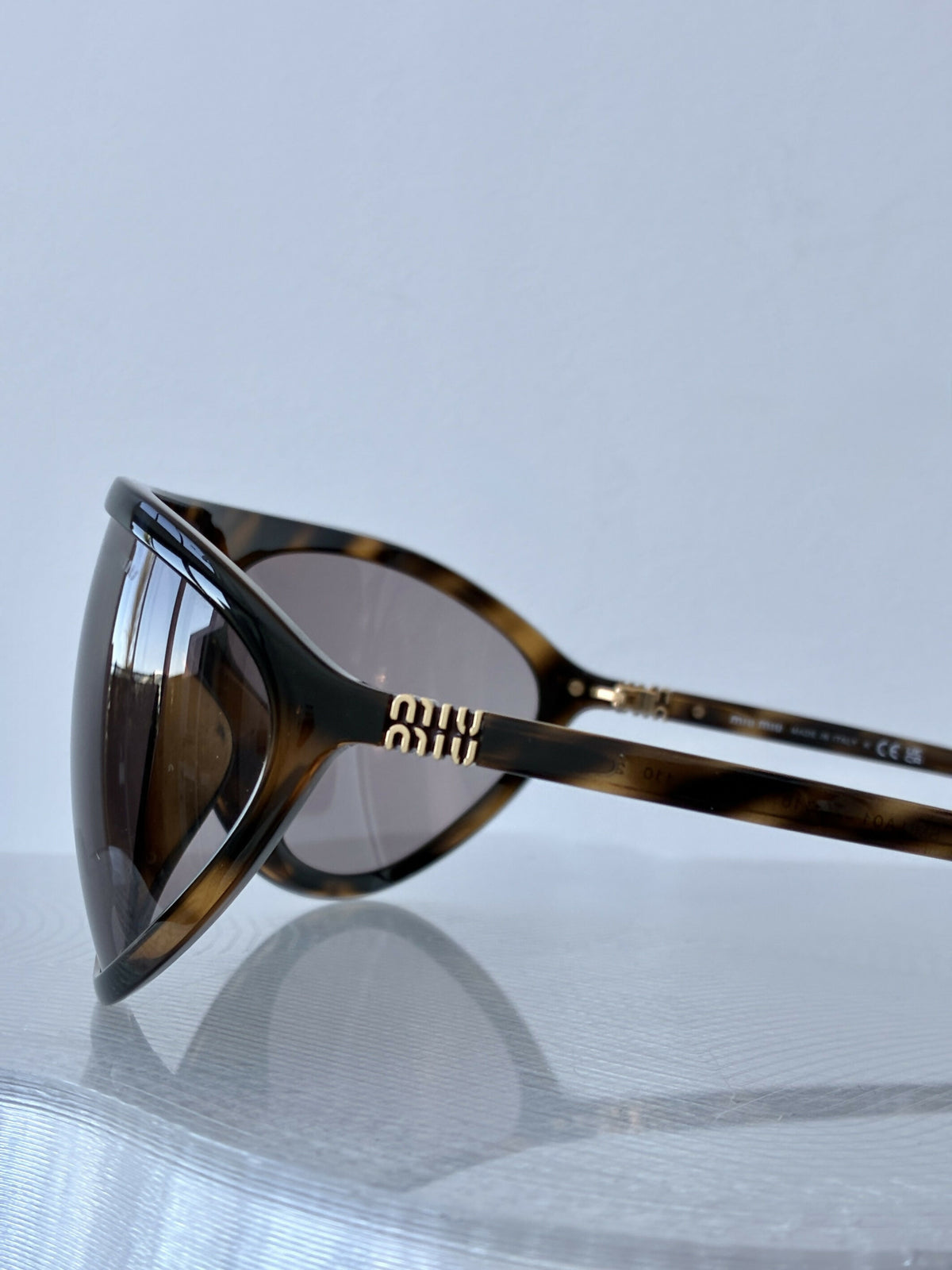 Miu Miu Runway Sunglasses in Havana Brown Tortoiseshell
