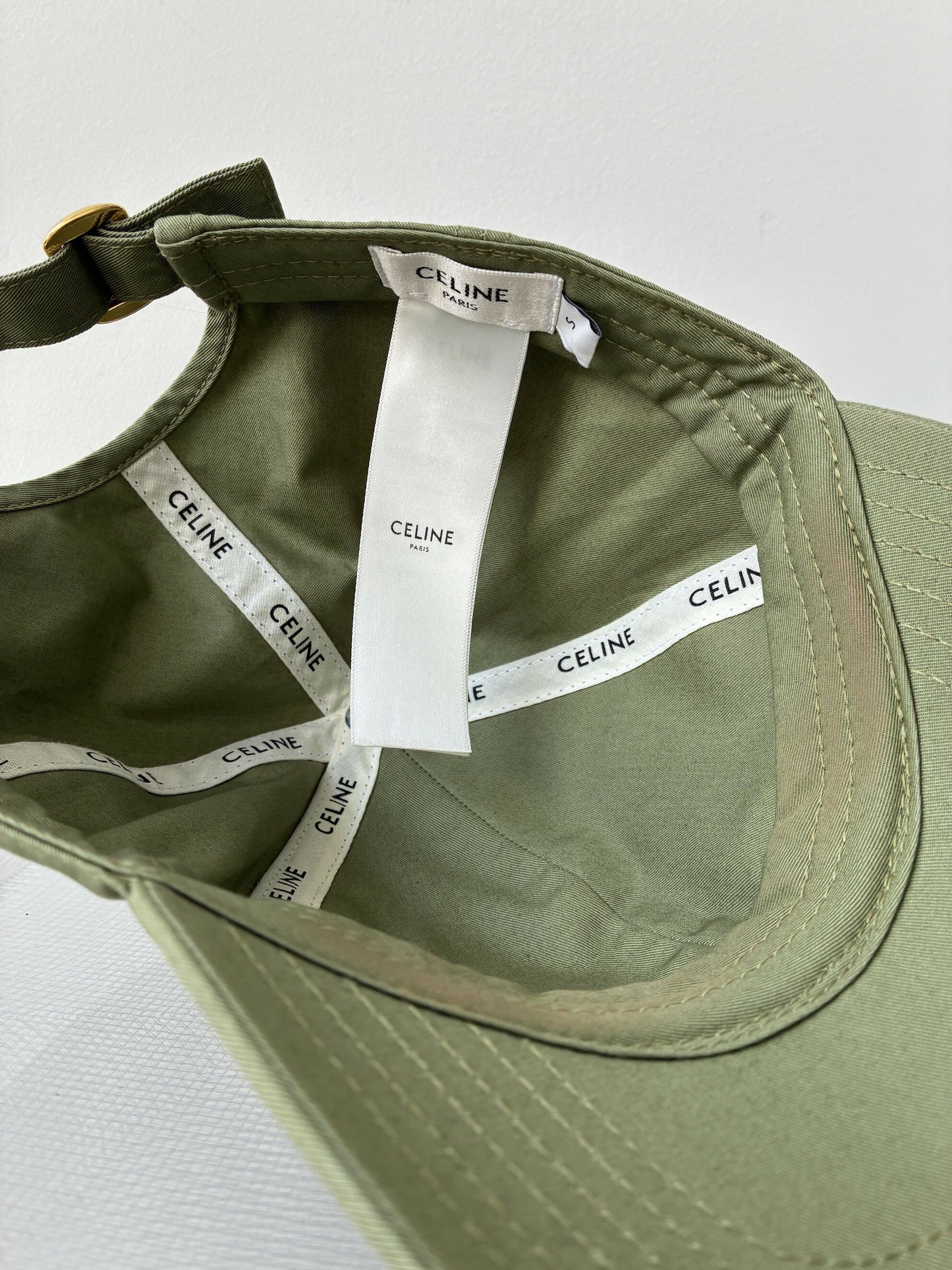 Celine Embroidered Baseball Cap – Green
