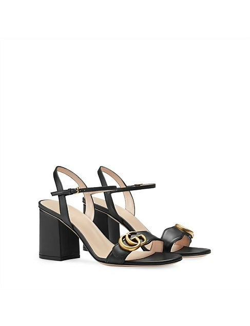 Gucci GG Marmont black sandals - FULL SET