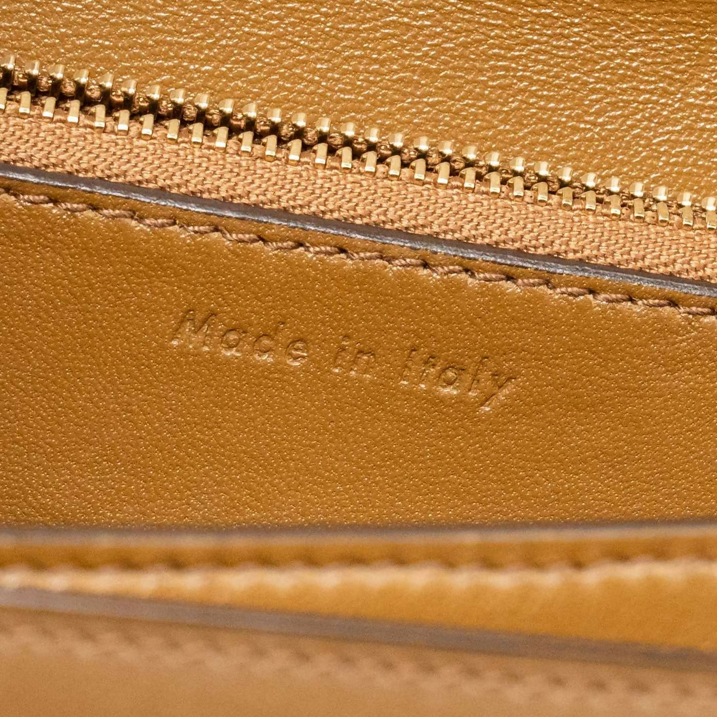 CELINE Medium Classic Box Bag Calfskin Camel