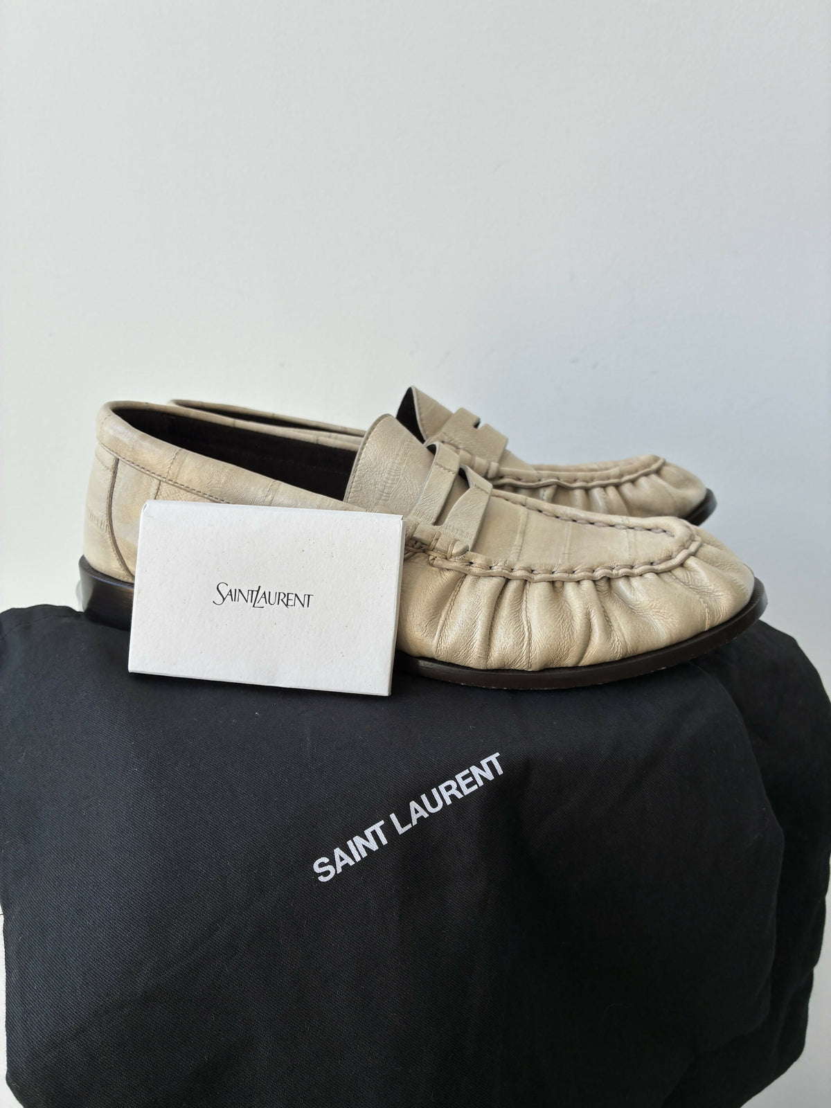 Saint Laurent Le Loafer Eel Leather Penny Loafers