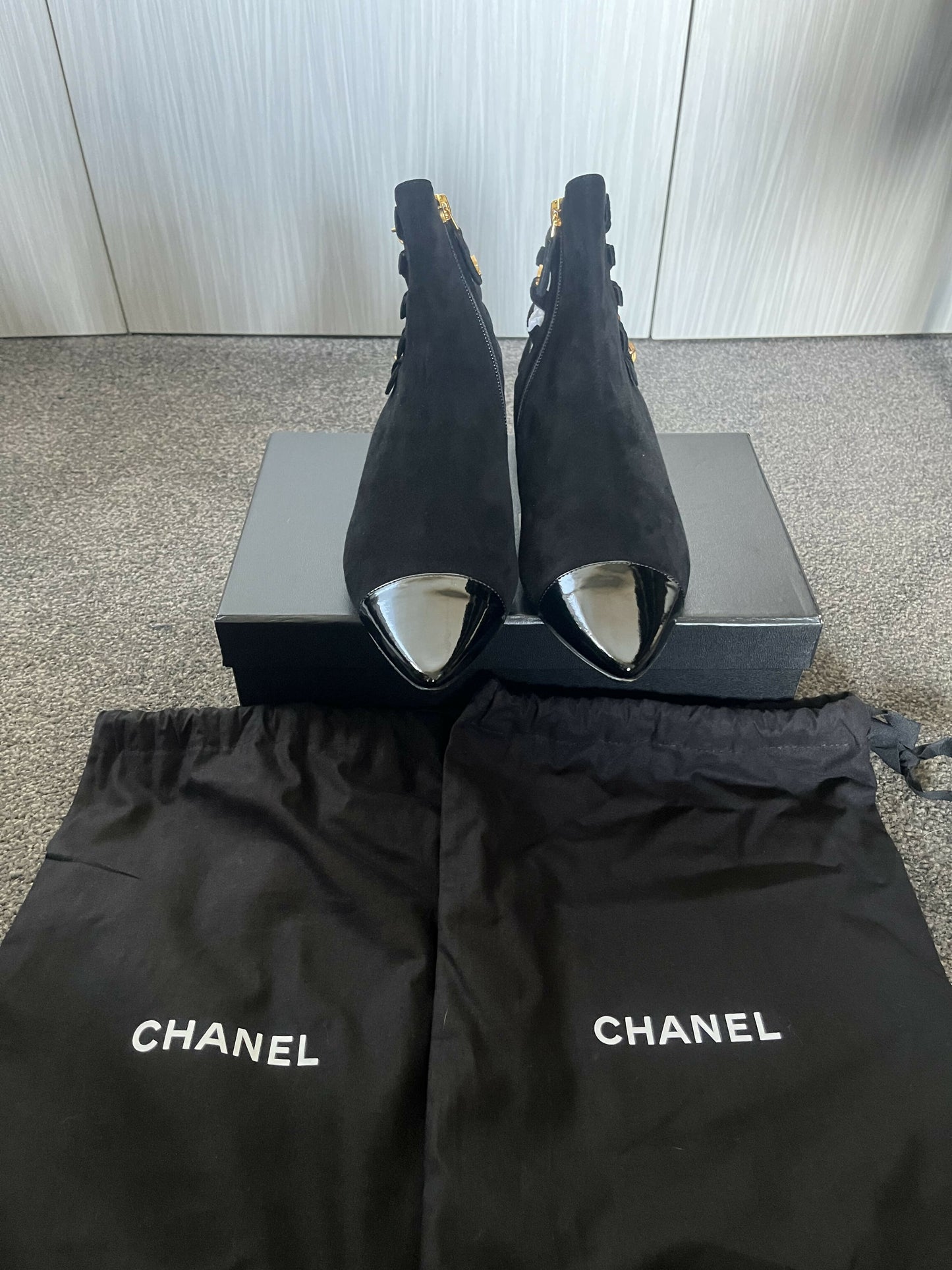 Chanel Strappy Ankle Boots - Full Set