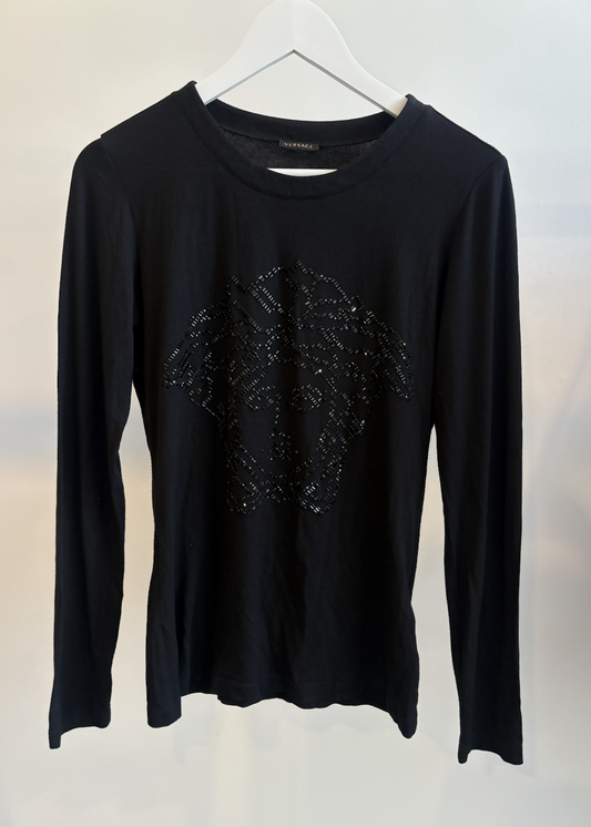 Versace Black Long Sleeve T-shirt
