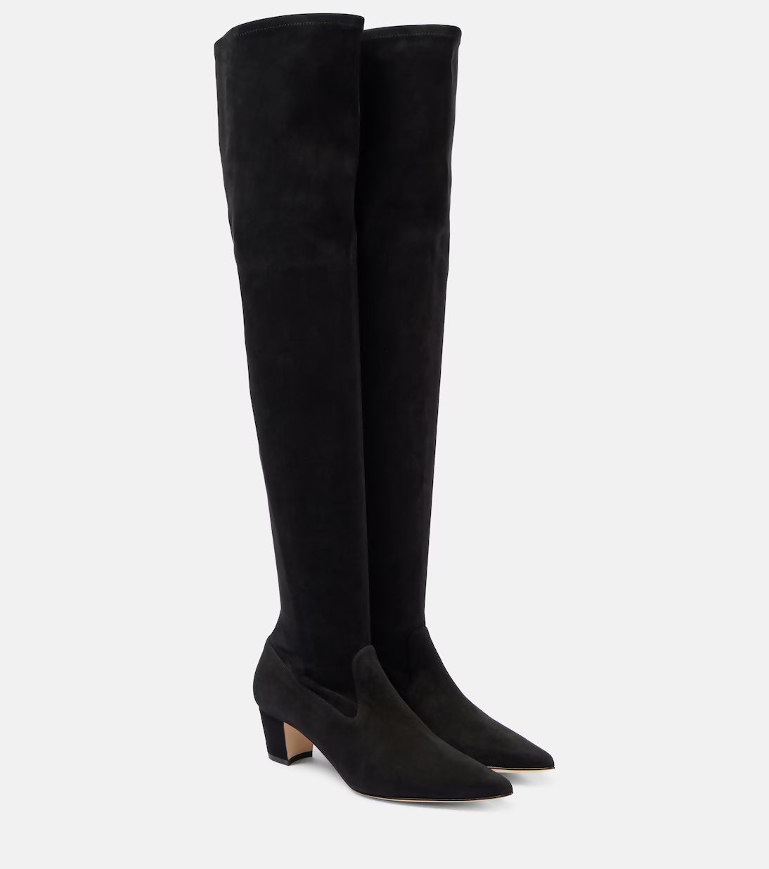 Manolo Blahnik Over Knee Boot Suede (Black)
