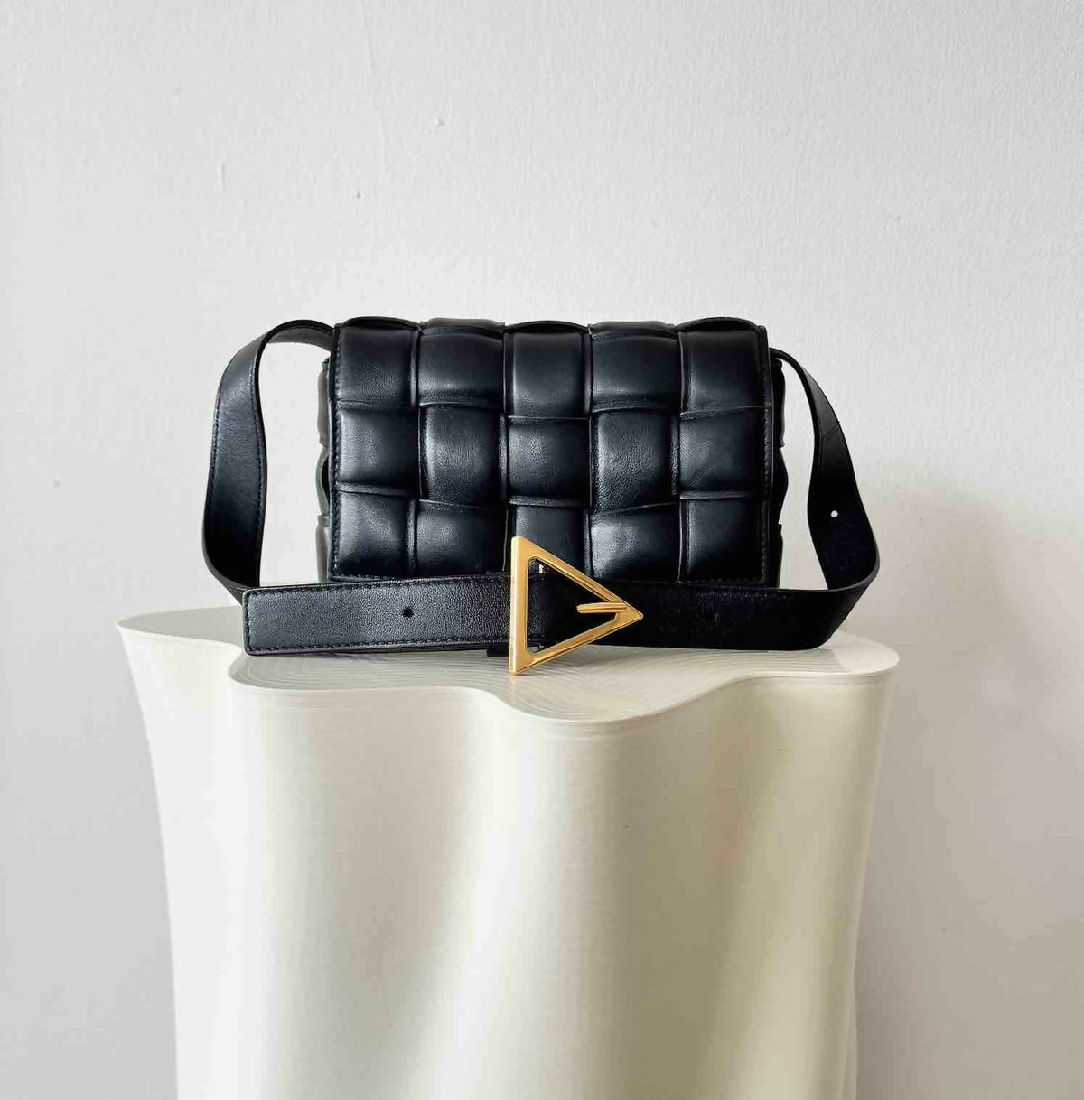 Bottega Veneta Small Padded Cassette Bag Lambskin Black