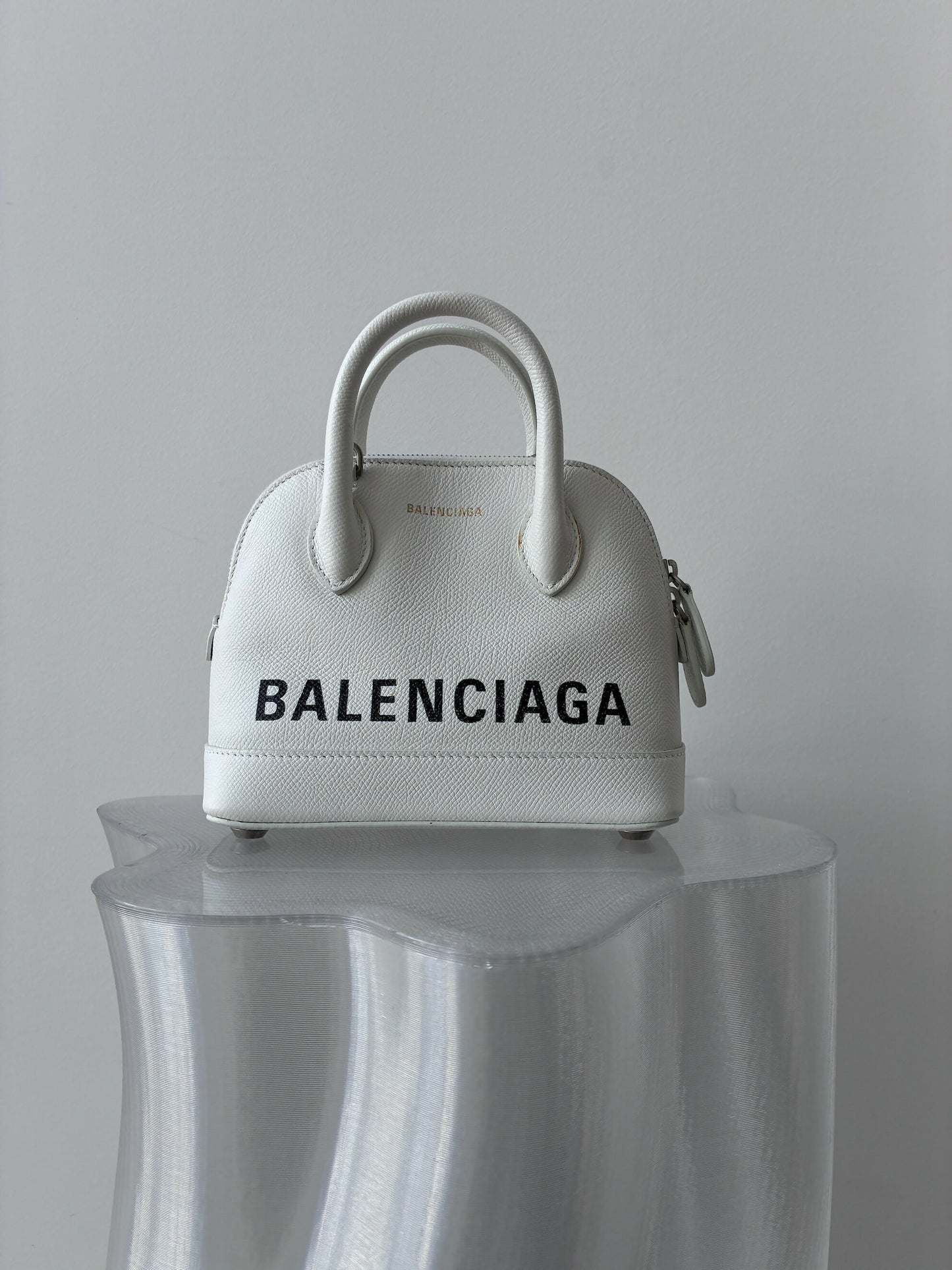 Balenciaga Ville White Top Handle Bag