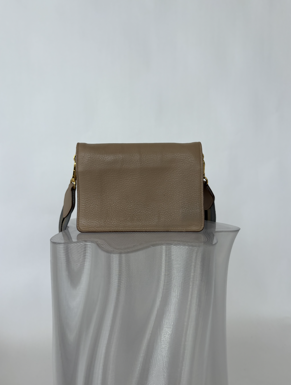 Prada Vitello Daino Flap Crossbody Bag