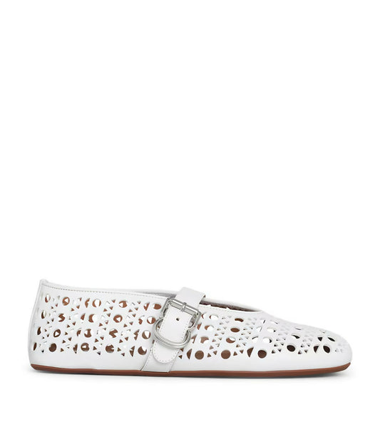 Alaïa Vienne Leather Mary Jane Flats