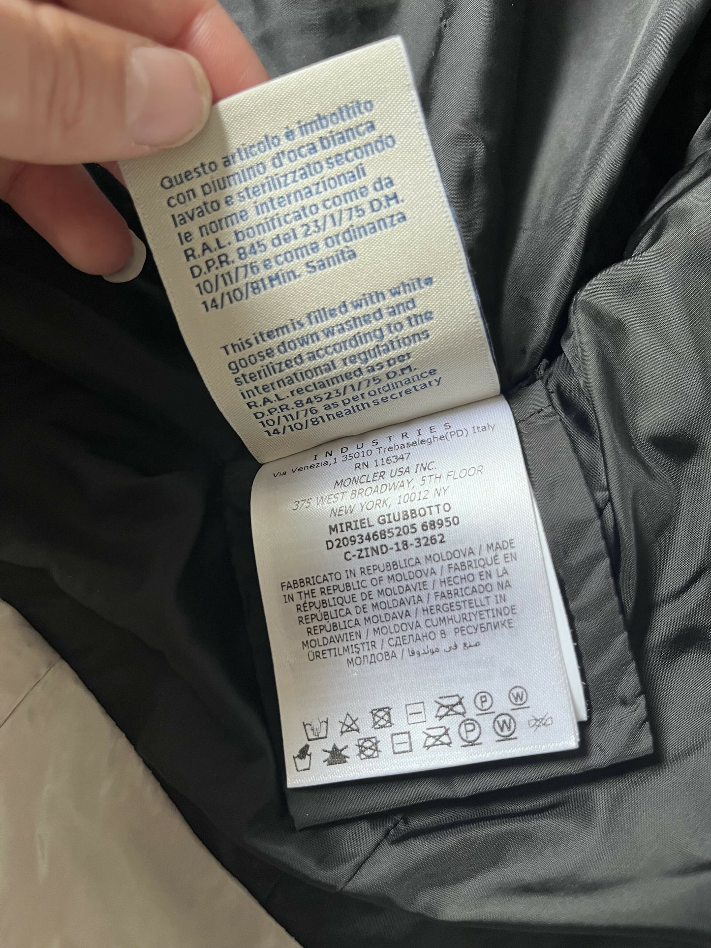 Moncler Cream Down Jacket