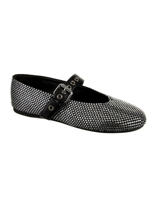 Miu Miu Crystal Studded Ballerina Flats