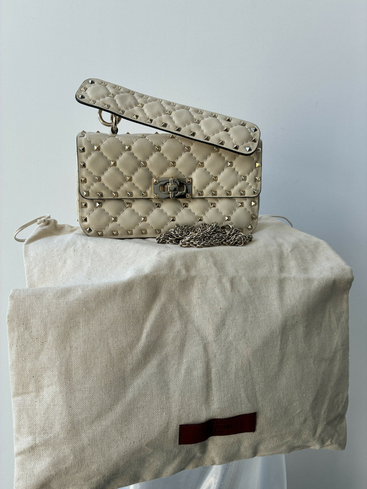Valentino Garavani Quilted Nappa Rockstud Spike Shoulder Bag