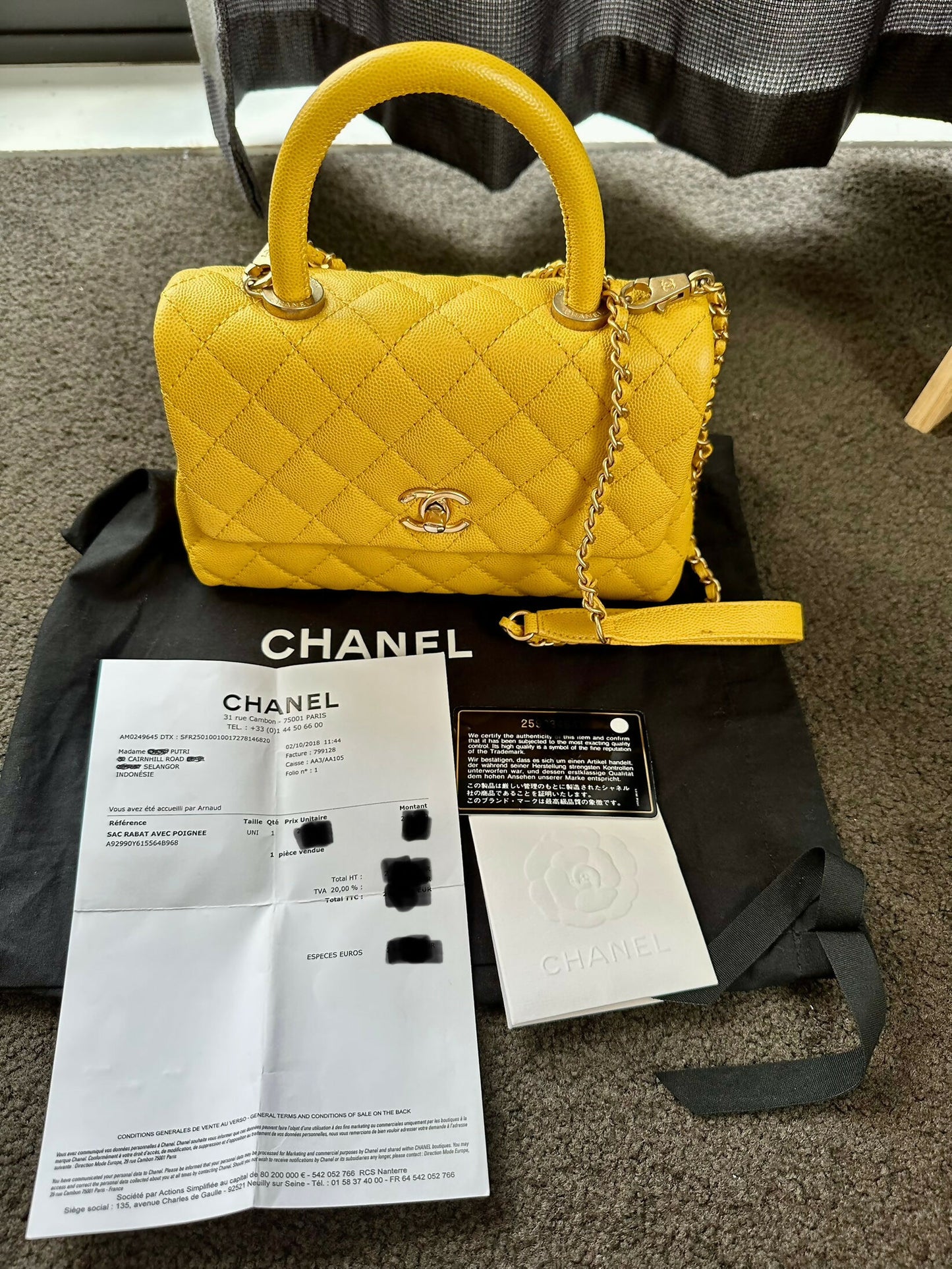 CHANEL Mini Coco Handle - Yellow #25
