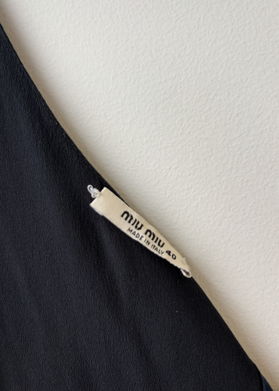 Miu Miu Navy Silk Dress