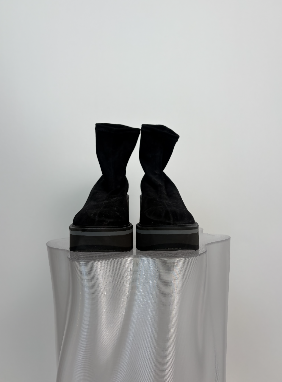 Clergerie Paris Albane Ankle Boots in Black Suede - FULL SET