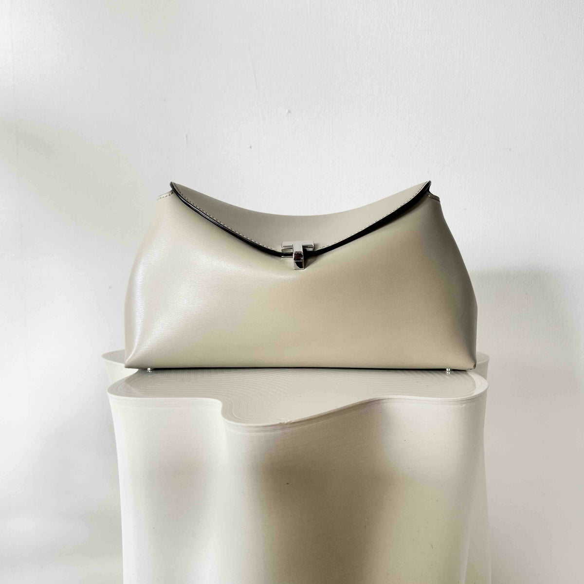 Toteme T-Lock Leather Clutch & Crossbody Bag