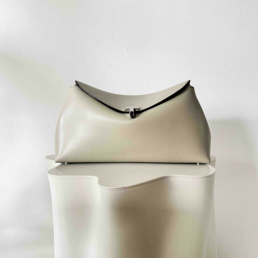 Toteme T-Lock Leather Clutch & Crossbody Bag