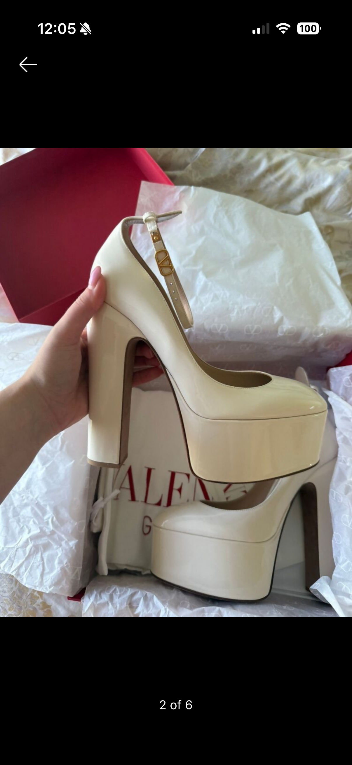 VALENTINO GARAVANI Tan-Go patent leather platform pumps