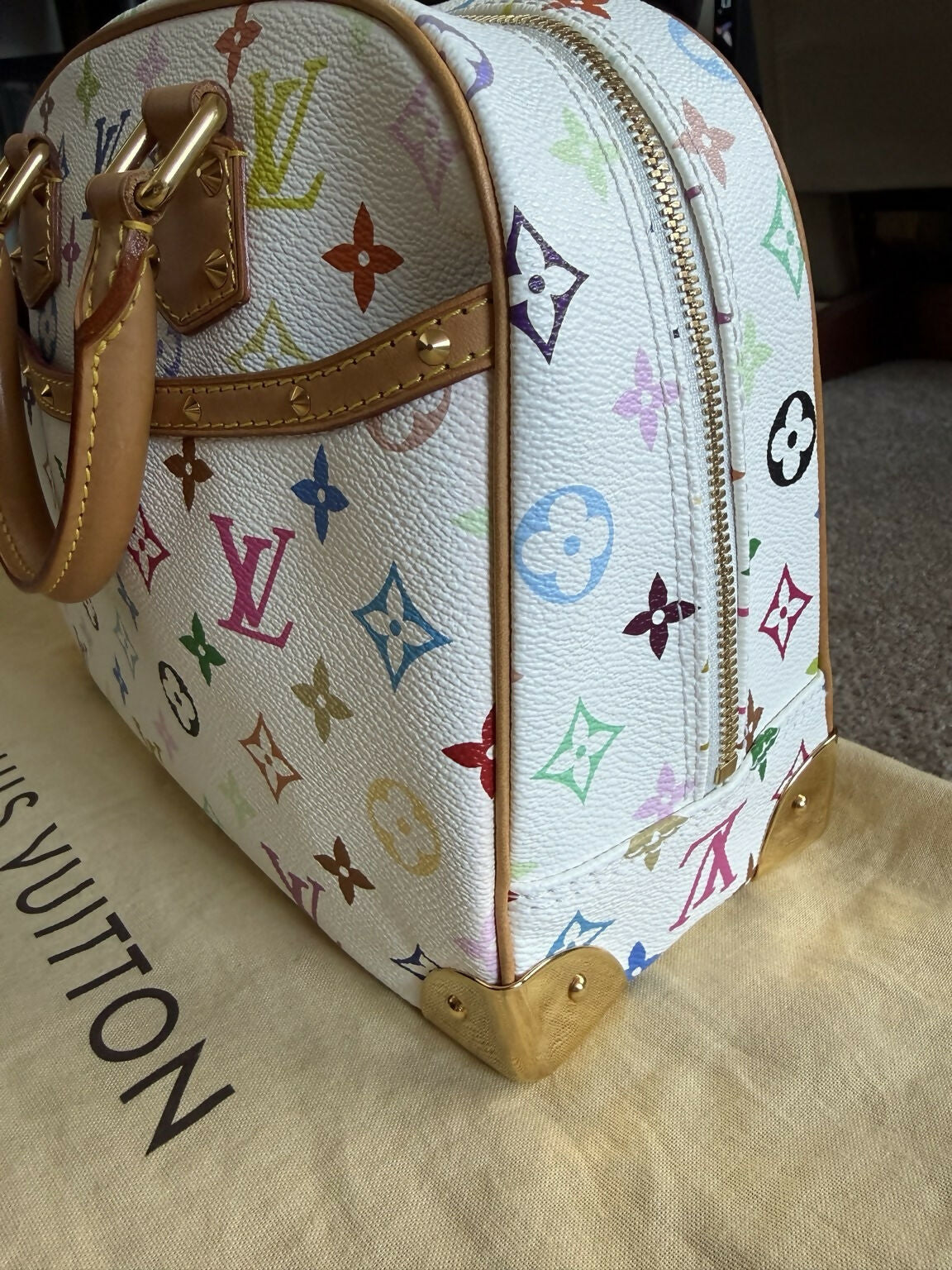 Louis Vuitton x Takashi Murakami Trouville Multicolore White