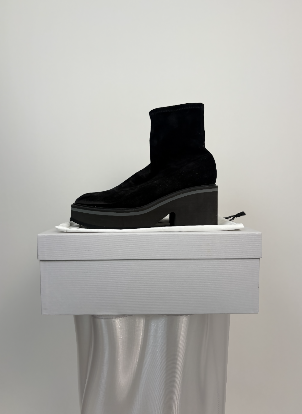 Clergerie Paris Albane Ankle Boots in Black Suede - FULL SET