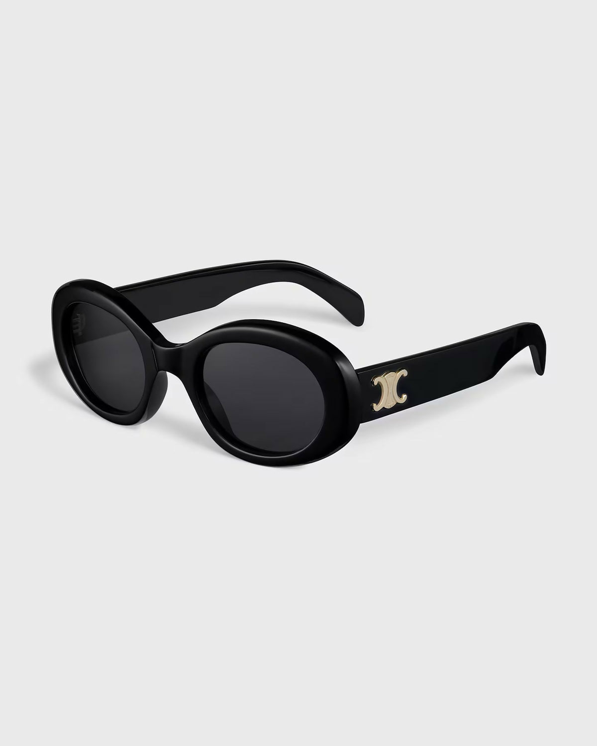 CELINE 01 Triomphe Sunglasses In Acetate Black