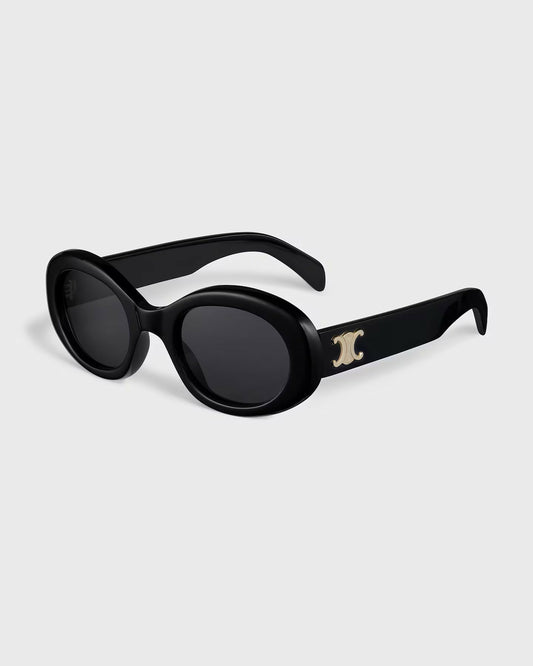 CELINE 01 Triomphe Sunglasses In Acetate Black