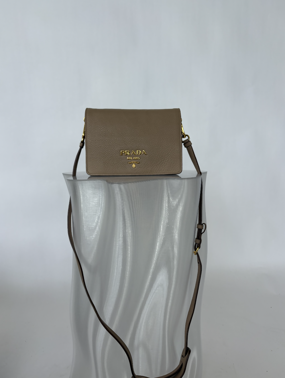 Prada Vitello Daino Flap Crossbody Bag