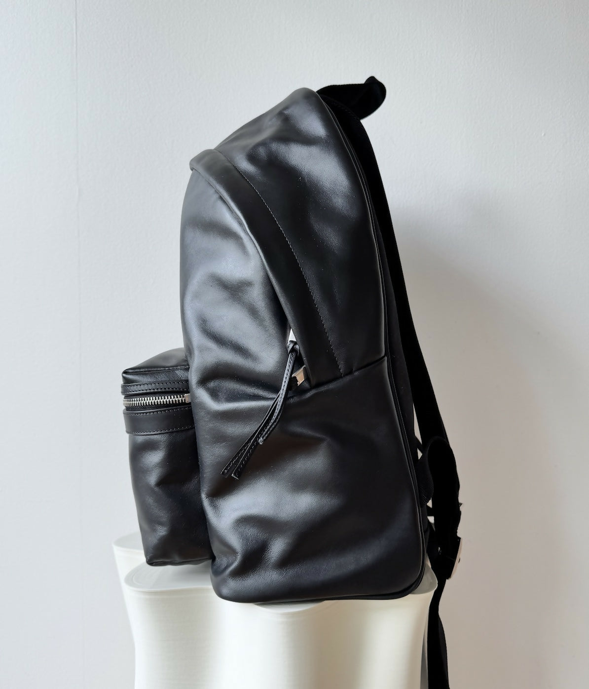Saint Laurent City Zip Up Leather Backpack - New