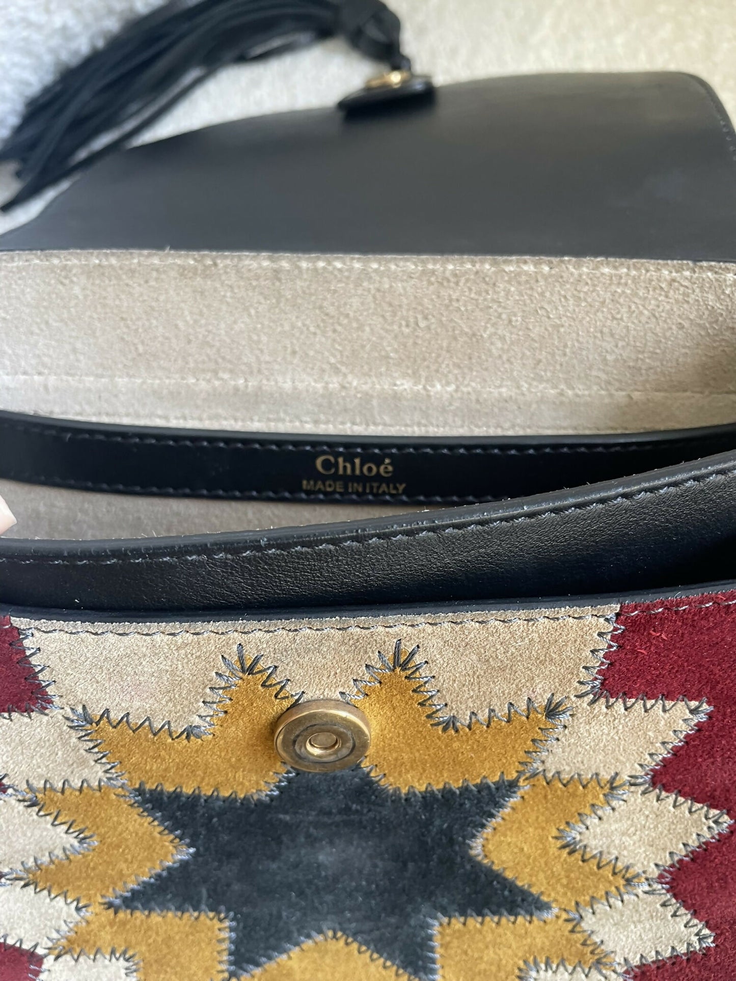 Chloe Hudson Medium - Patchwork Geometric Panel