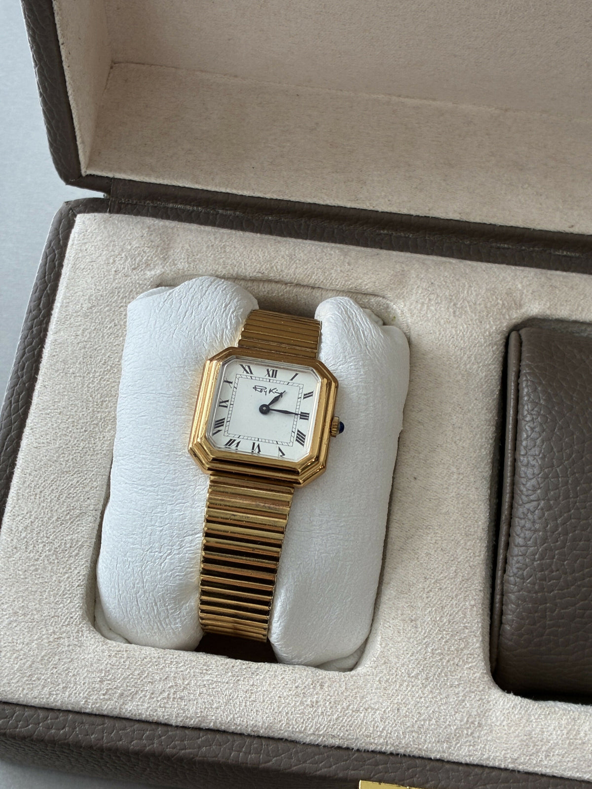 1977 Roy King Sterling Silver Gilt Tank Style Watch – Manual Wind – Silver Jubilee