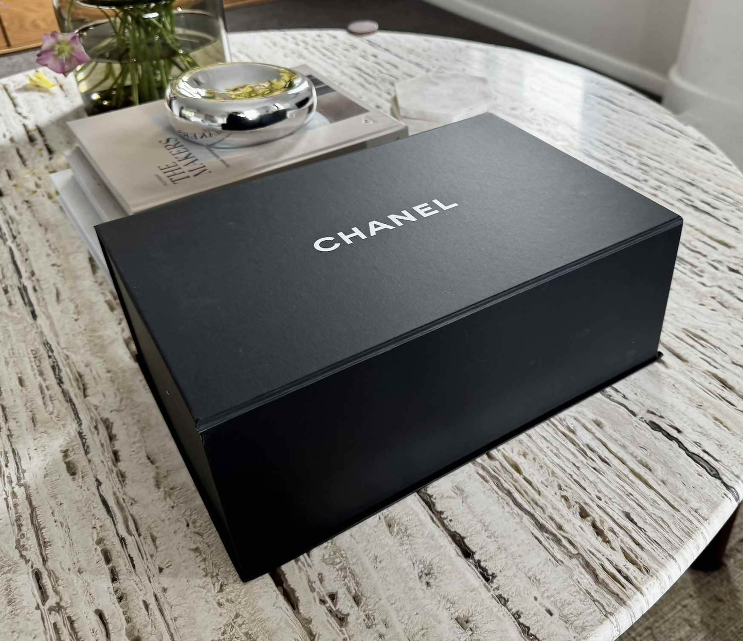 Chanel 22C Caviar Zip Mini Flap Bag Black
