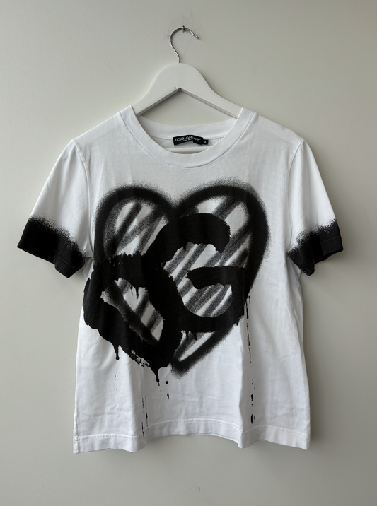 Dolce & Gabbana White Mania Corta Tee