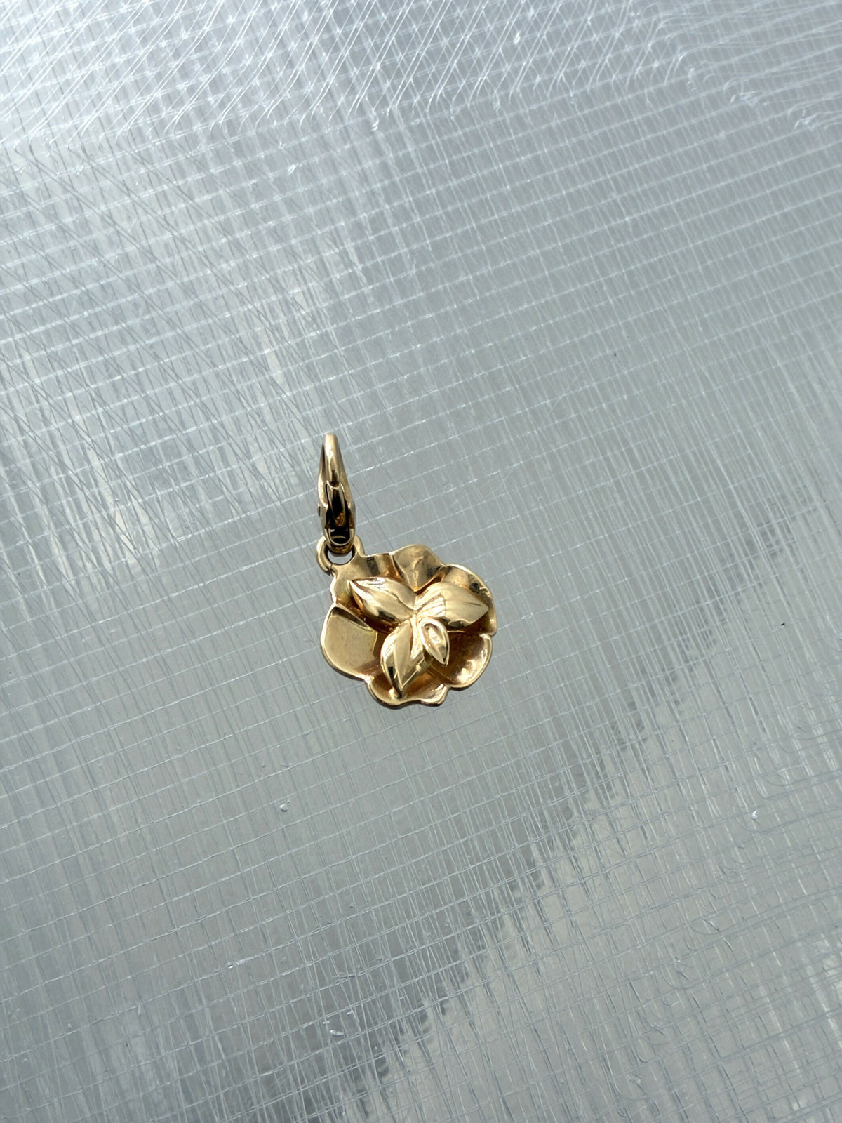 Chanel Camellia Pendant Charm, 18K Yellow Gold