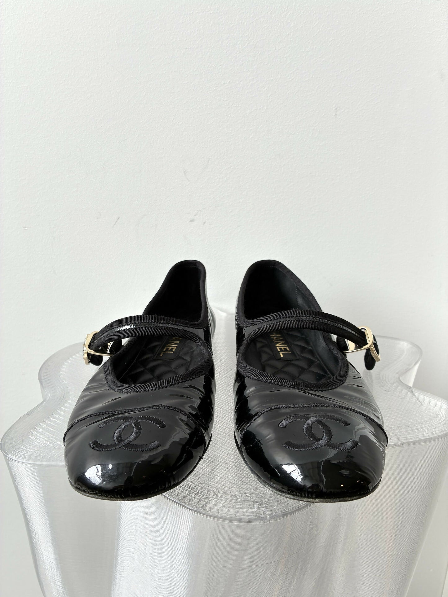 Chanel Patent Leather Ballet Flats Mary Jane