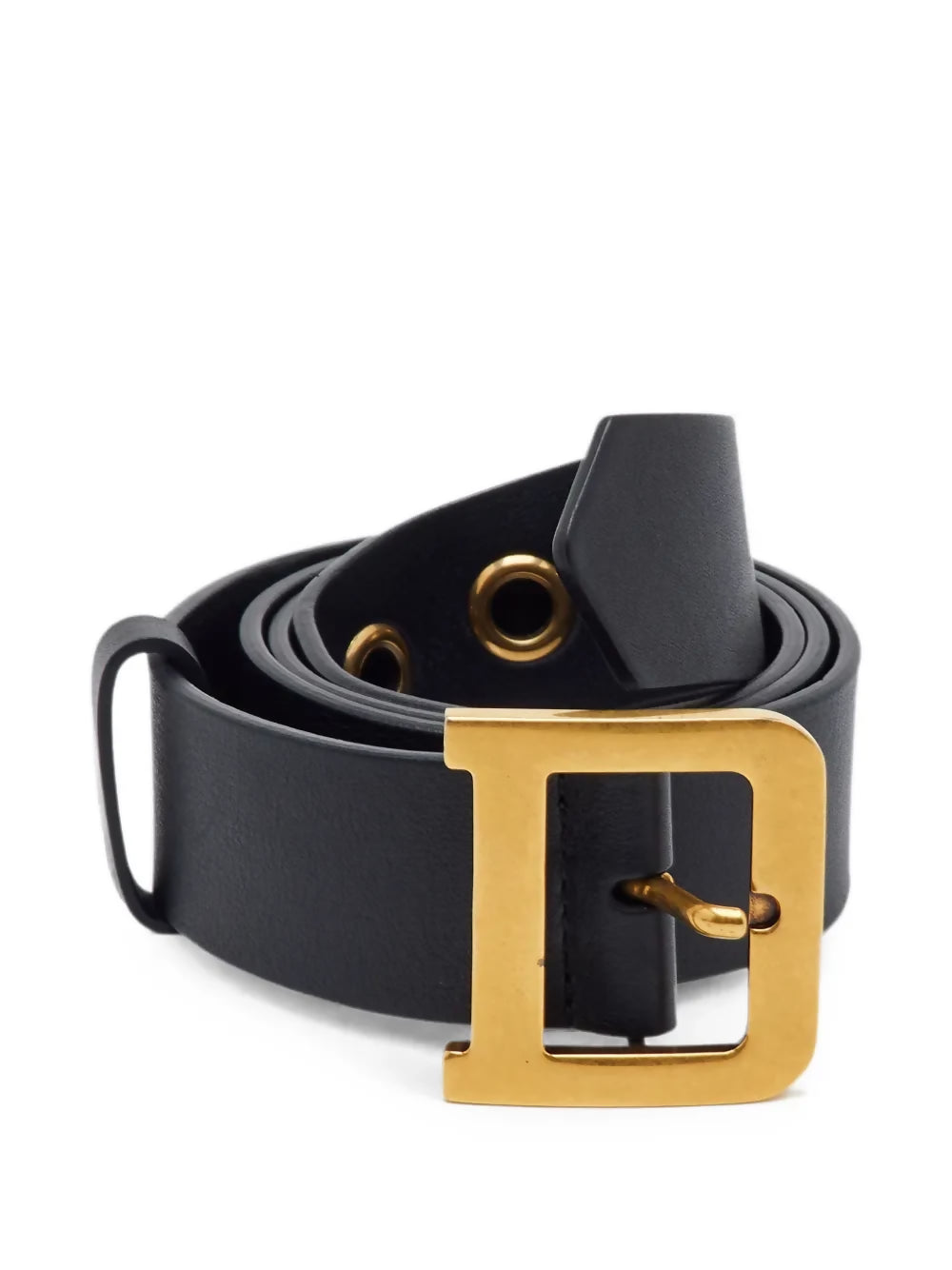 Christian Dior Diorquake D Buckle Leather Belt