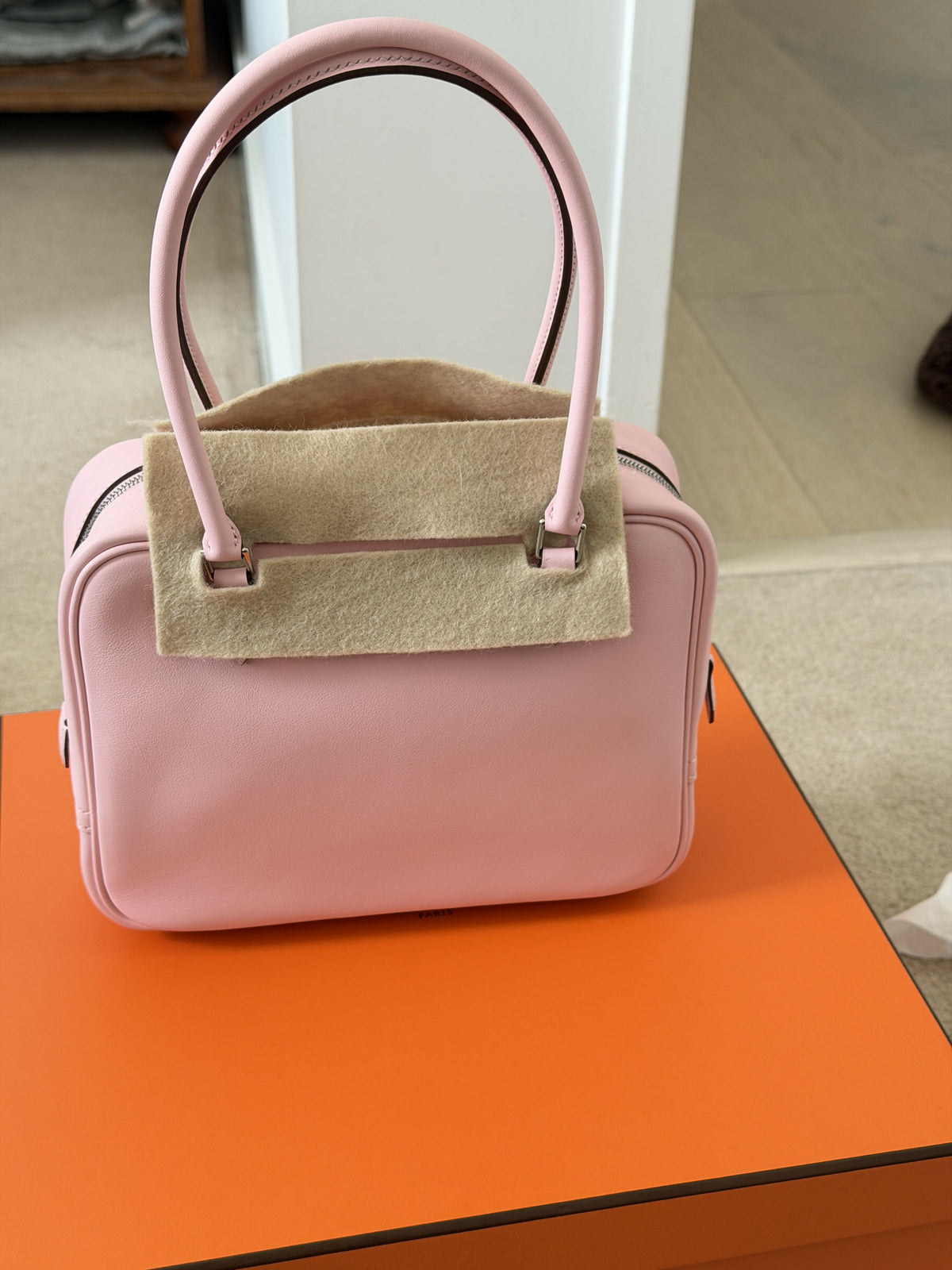 Hermès Plume Mini Bag in Sakura Pink