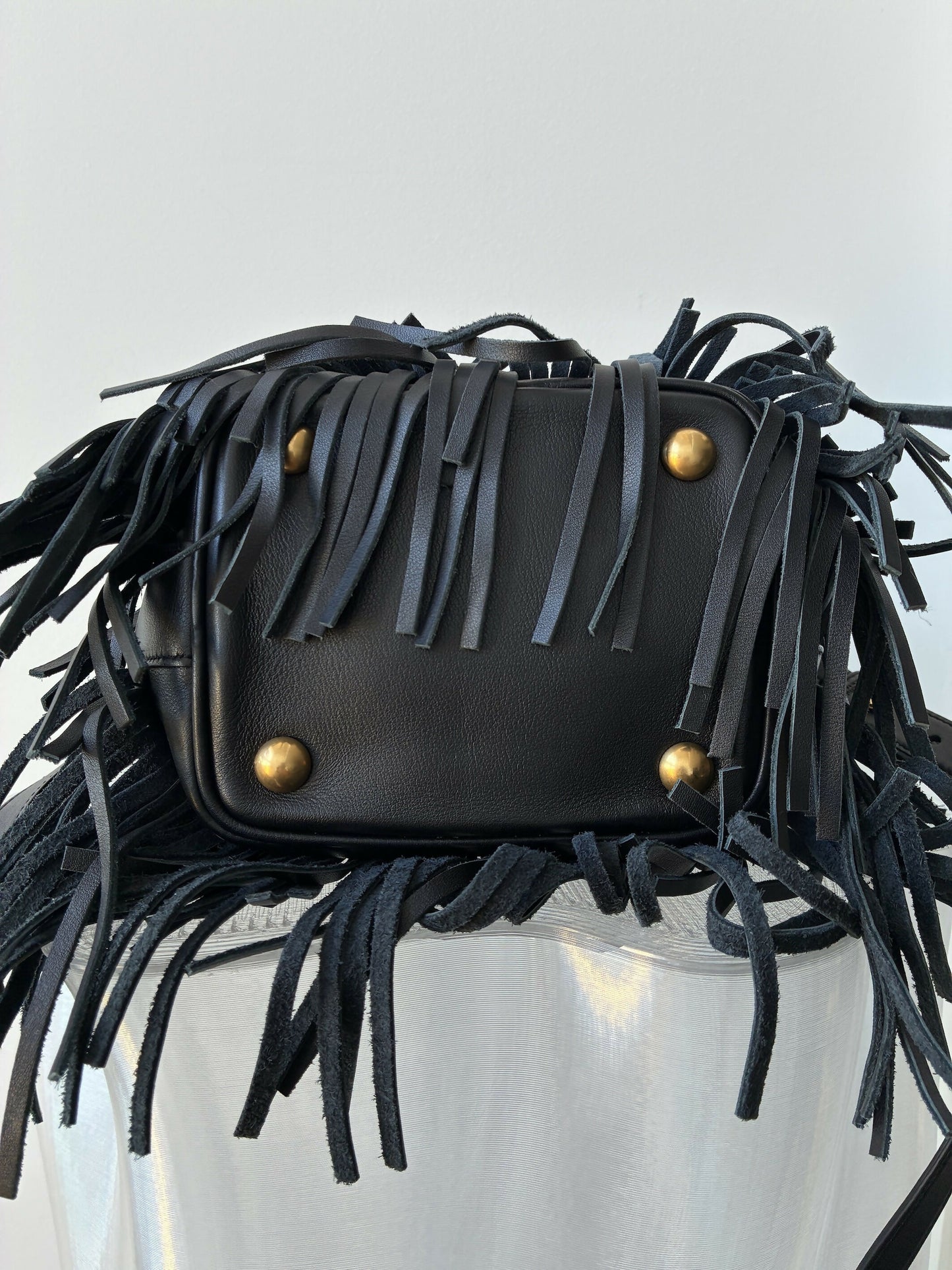 Saint Laurent Emmanuelle Fringe Bucket Bag