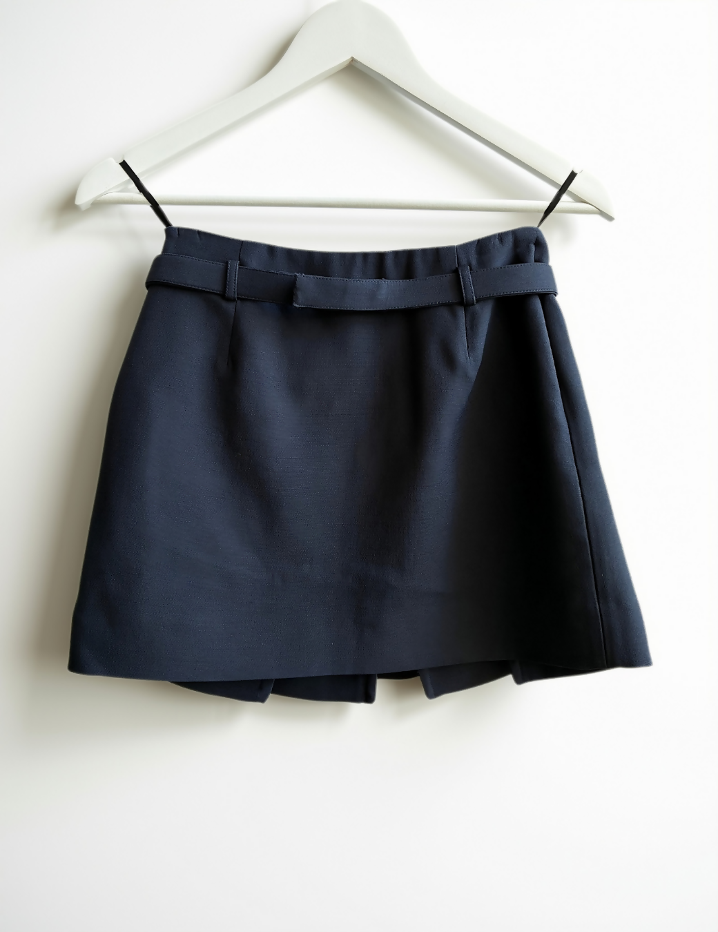 Valentino Navy Pleated Mini Skirt