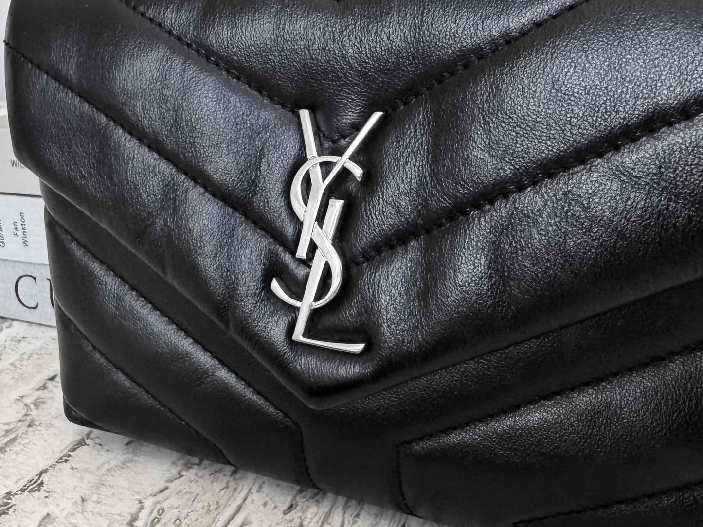 Saint Laurent YSL Toy Loulou Matelasse Leather Crossbody Bag in Black