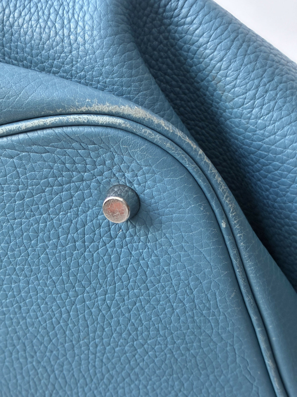 Hermès Picotin 22 MM, Blue Jean Taurillon Clemence Leather