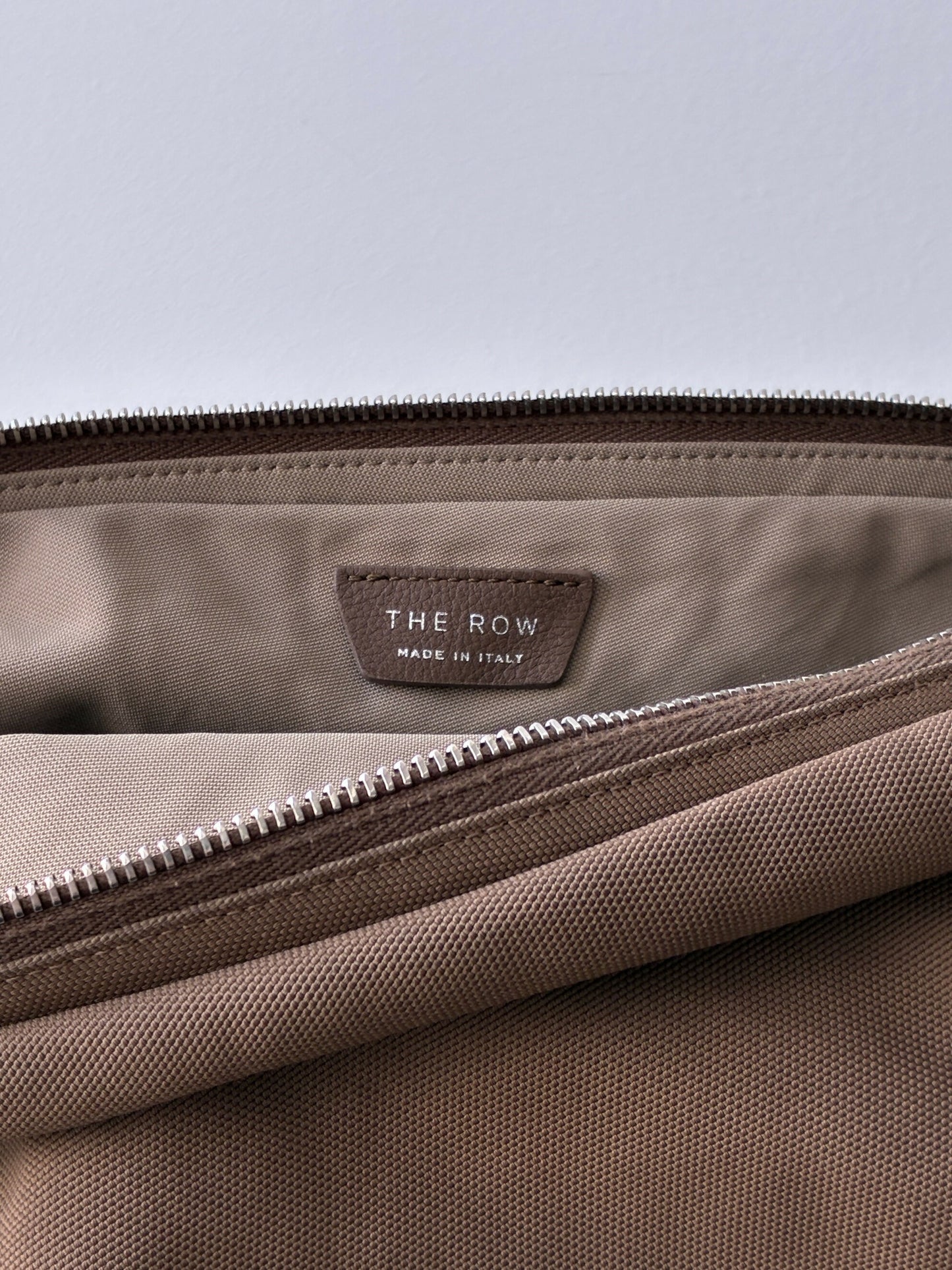 The Row Slouchy Banana Bag in Brown Canvas