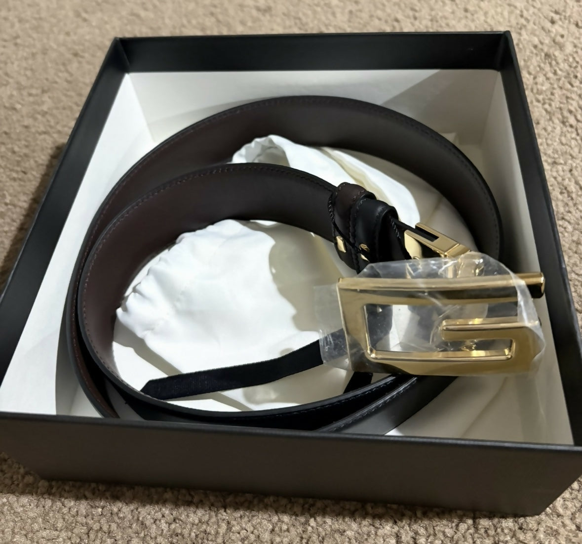 Gucci reversible men’s belt brown and black
