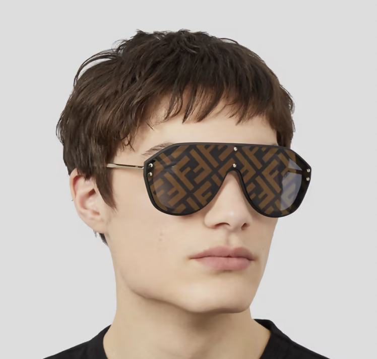 Fendi Eyewear Aviator-Style Logo-Print Sunglasses