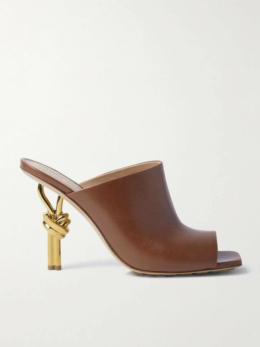 Bottega Knot Mule - Brown Sugar