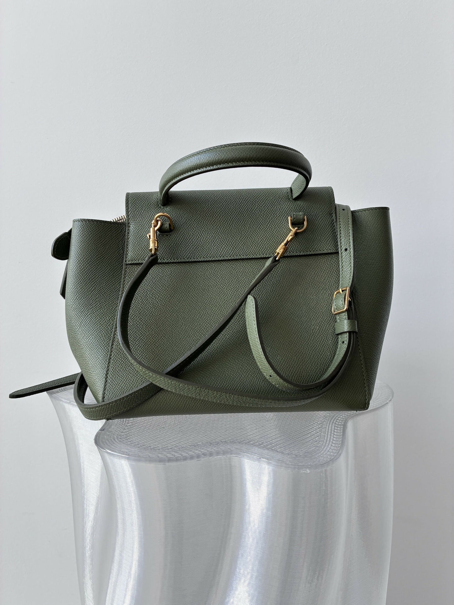 Celine Mini Belt Bag in Khaki Calfskin