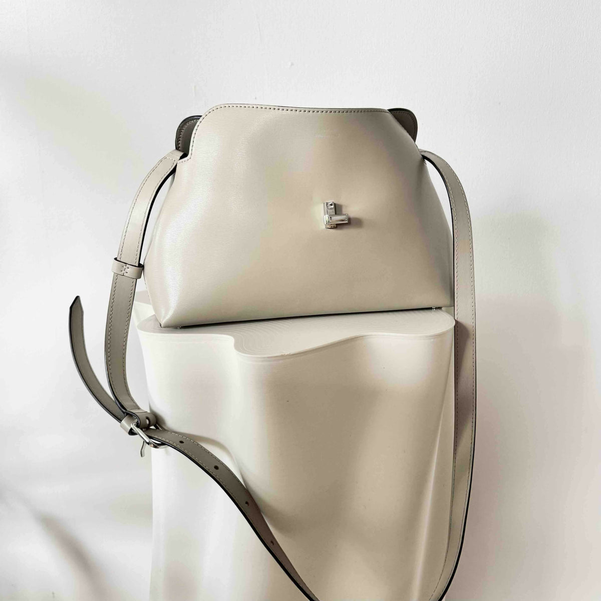Toteme T-Lock Leather Clutch & Crossbody Bag