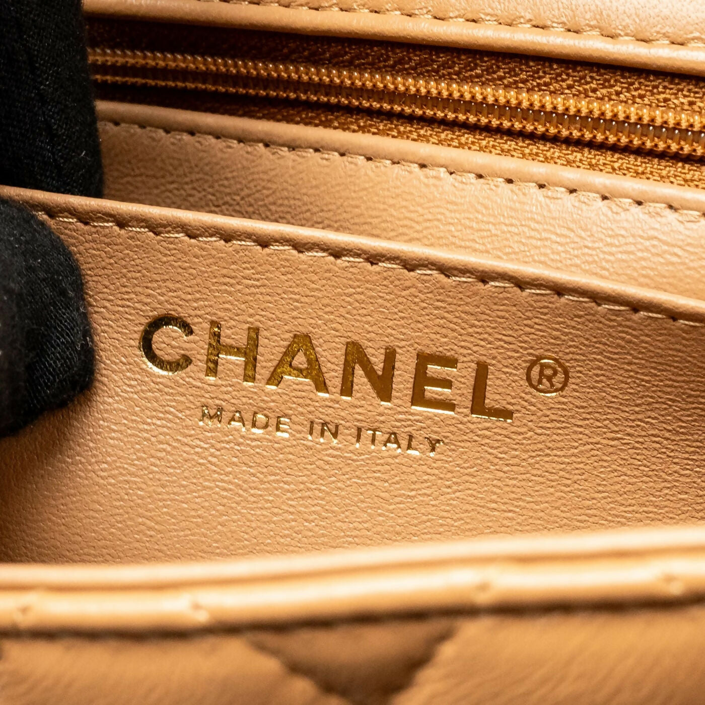 Chanel Top Handle Mini Rectangular Flap Bag Lambskin Caramel LGHW (microchip)
