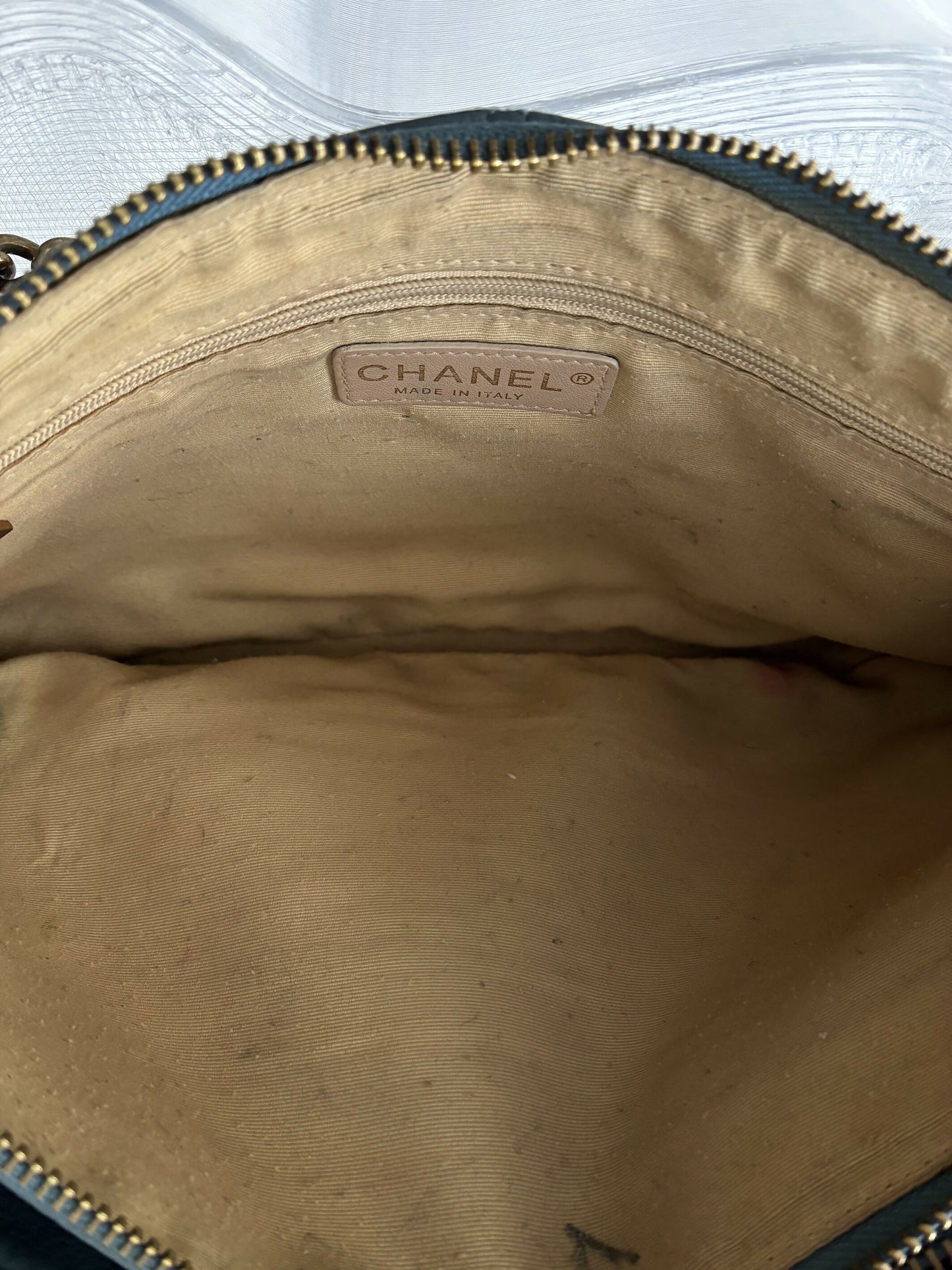 Chanel Matelassé Chain Shoulder Bag in Blue Leather