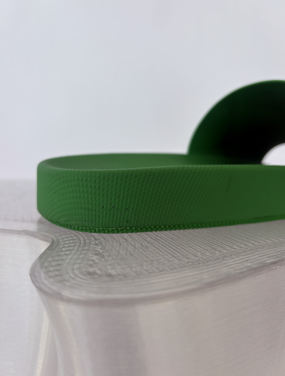 Bottega Veneta Green Rubber Pool Slides