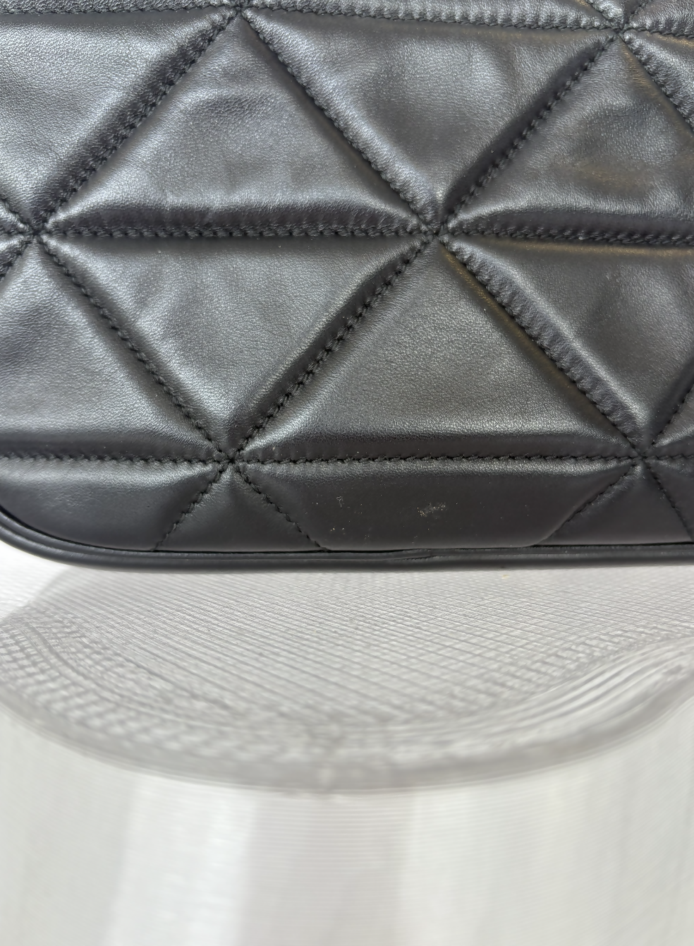 Prada Black Triangle Padded Nappa Camera Bag