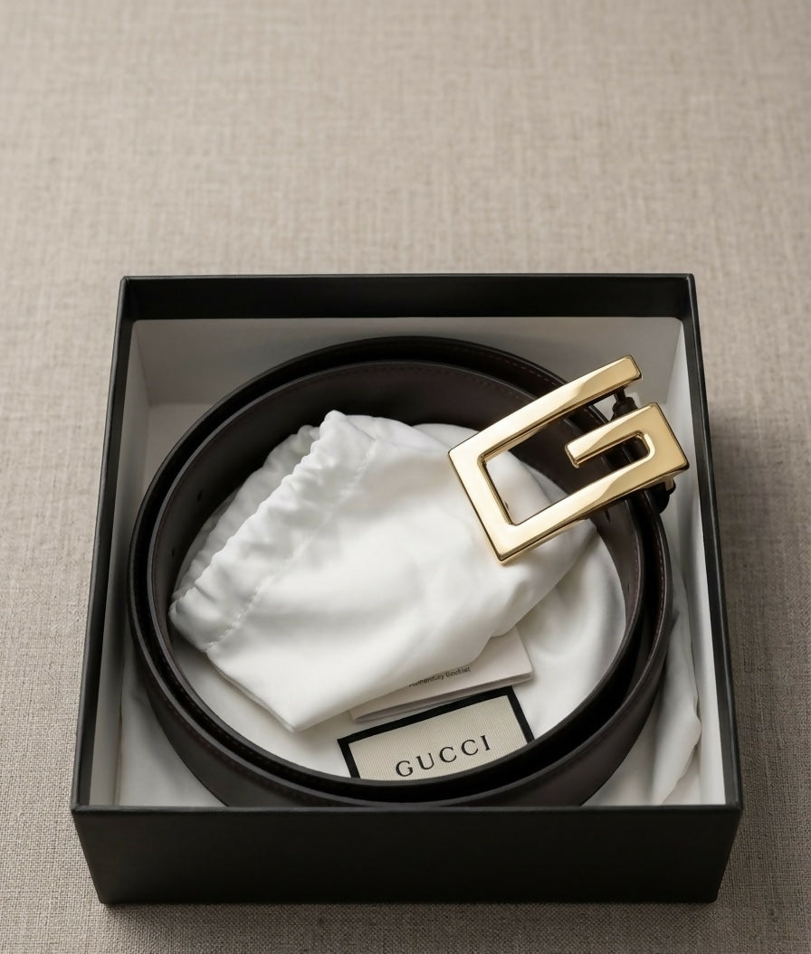 Gucci reversible men’s belt brown and black